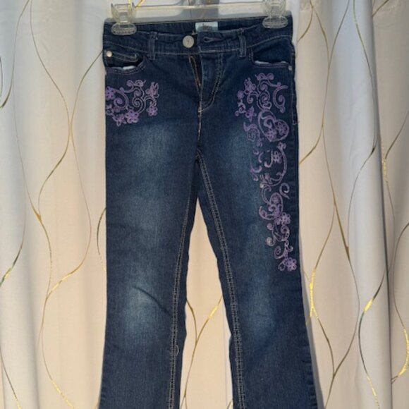 Circo Girls Jeans – Size 10 – Purple Embellished Front & Back - Picture 1 of 6